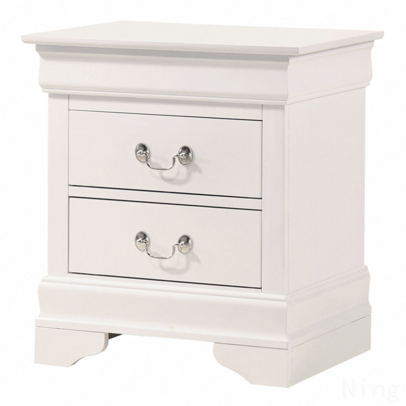 Table de chevet traditionnelle, Blanc