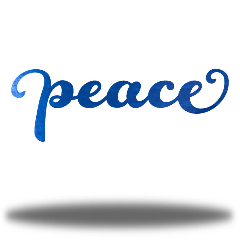 Estabanez Peace Décor, H 4 po x l 12 po x P 0,01 po, Bleu