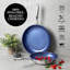 Batterie de cuisine en acier inoxydable bleu Granitestone