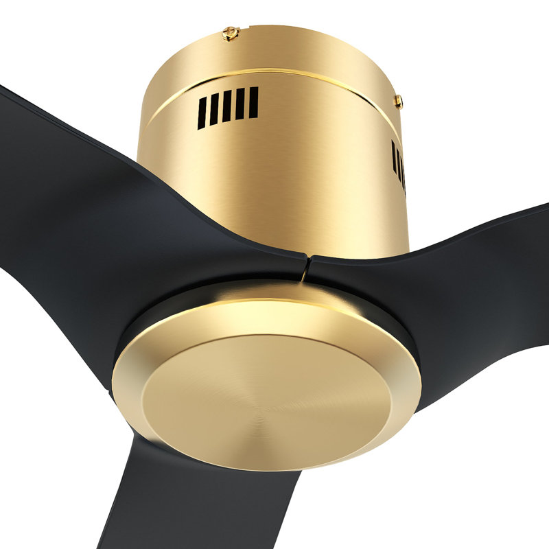 Ventilateur de plafond 52 po avec télécommande Skara, Doré, Noir, 250 tr / min