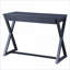 Console Nalo contemporaine avec tiroir et ampoule Base en forme de X | Bois synthétique | Gris anthracite