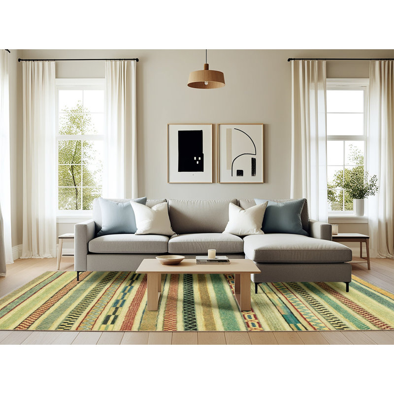 Abstract Indoor Rug, Rectangle 6' x 9'