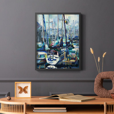 Edmonds Marina Framed Print - Solid Wood