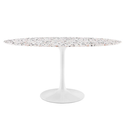 Modway Lippa 60" Oval Terrazzo Dining Table
