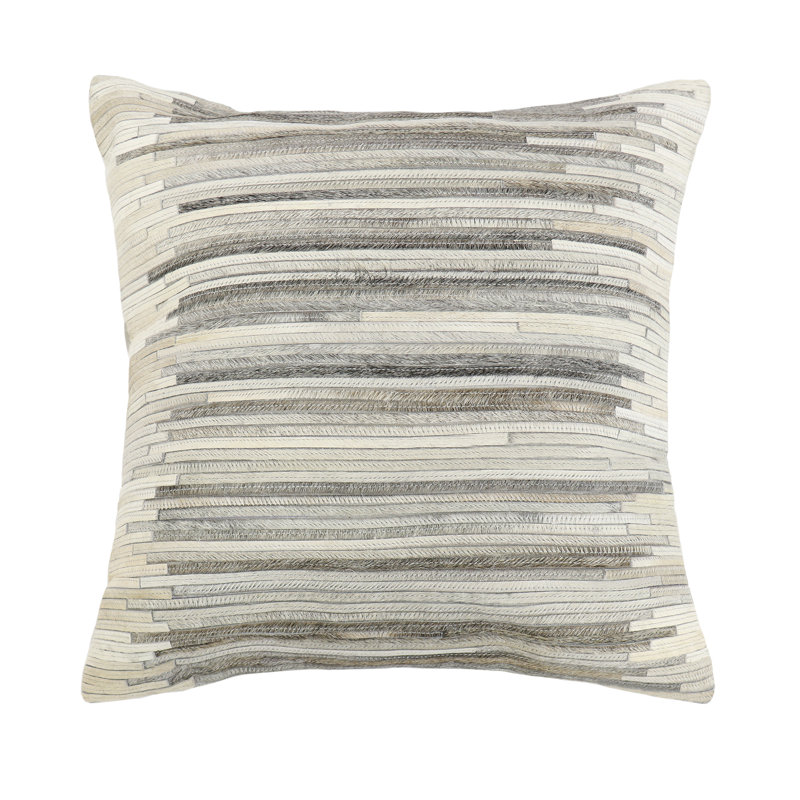 Coussin décoratif à rayures naturelles