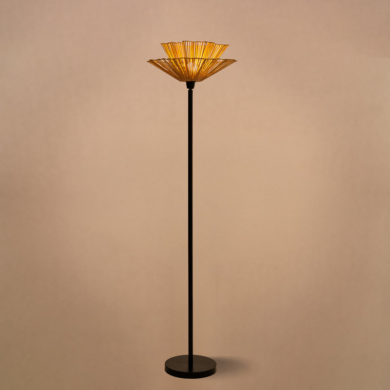 Lampe sur pied Klimt Boho, Brun/brun clair