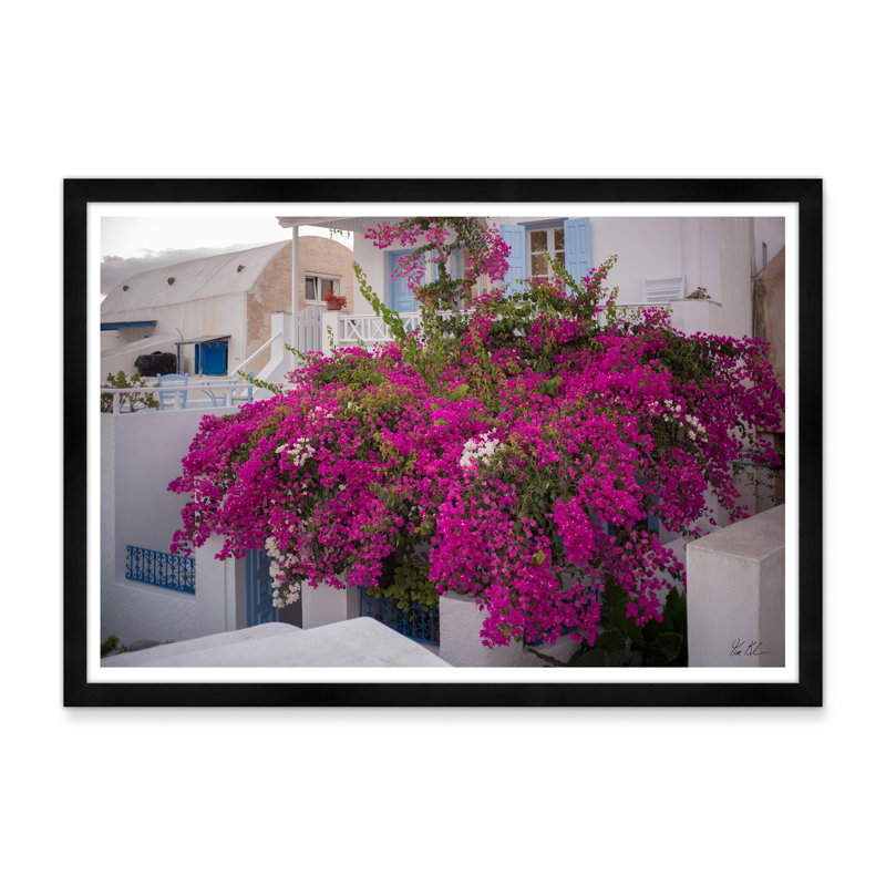 Bougainvillée Oia, H 29 po x l 42 po x P 1,5 po, Noir