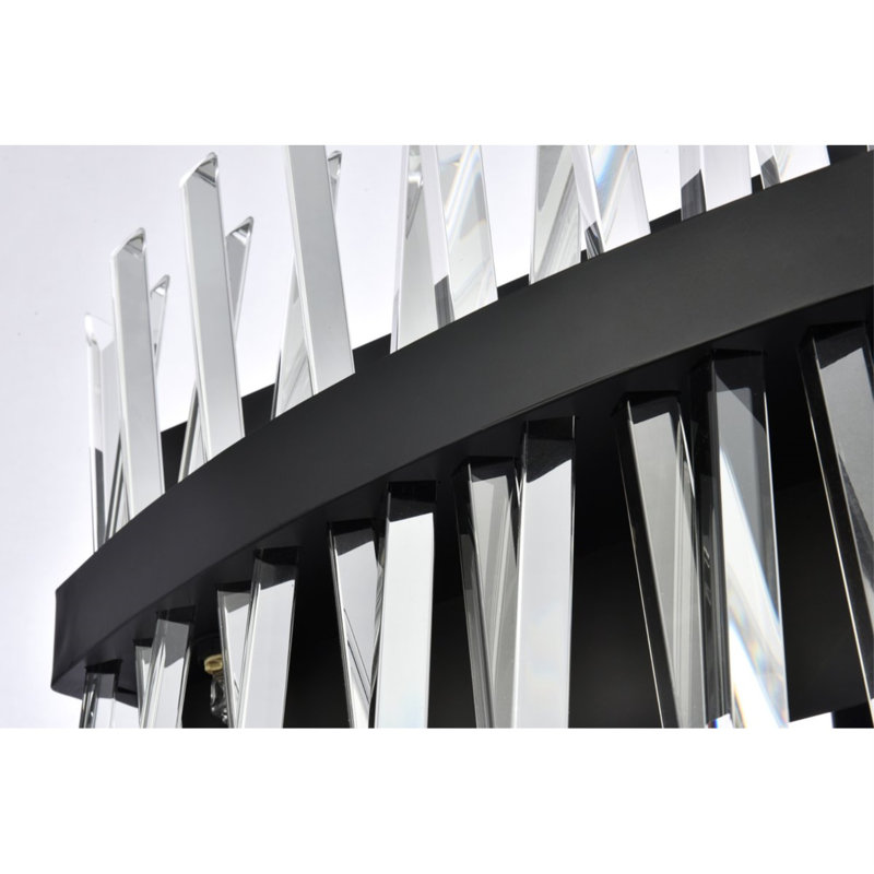 Applique murale encastrée à intensité variable Athol, Noir,  H 12 po x l 5 po x P 24 po, 8 lumières