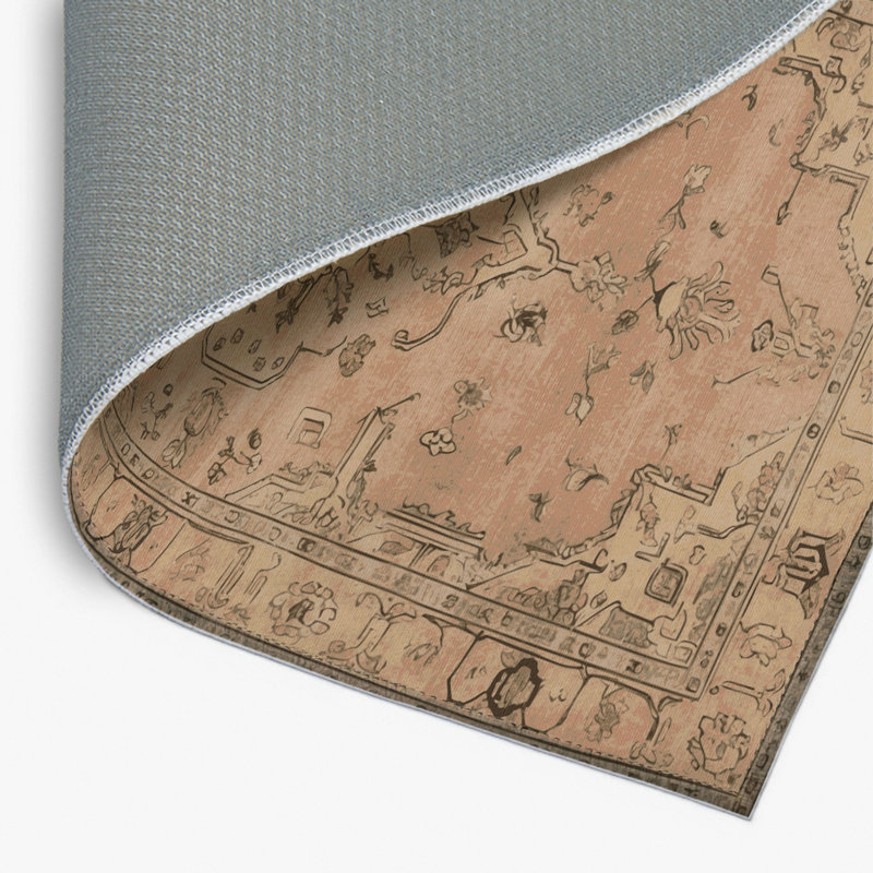 Tapis intérieur et extérieur brun Overdyed, Rectangulaire 2 pi x 3 pi