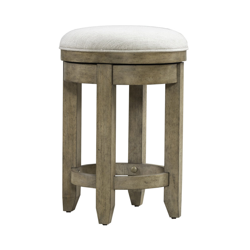 Shimeck Upholstered Console Swivel Stool