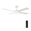 Ventilateur de plafond moderne à DEL intégré blanc mat / intérieur avec 5 sélections CCT de 52 po Onyo-772301726