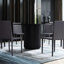 Table de salle à manger noire avec plateau en placage de chêne - 47,2 po x 47,2 po x 29,5 po, base faite à la main pour dessus de maison, L 47,2 po x l 29,5 po, fait à la main