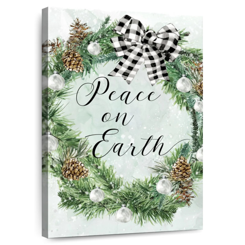 Tergel Peace On Earth Wreath, 36" H x 24" W