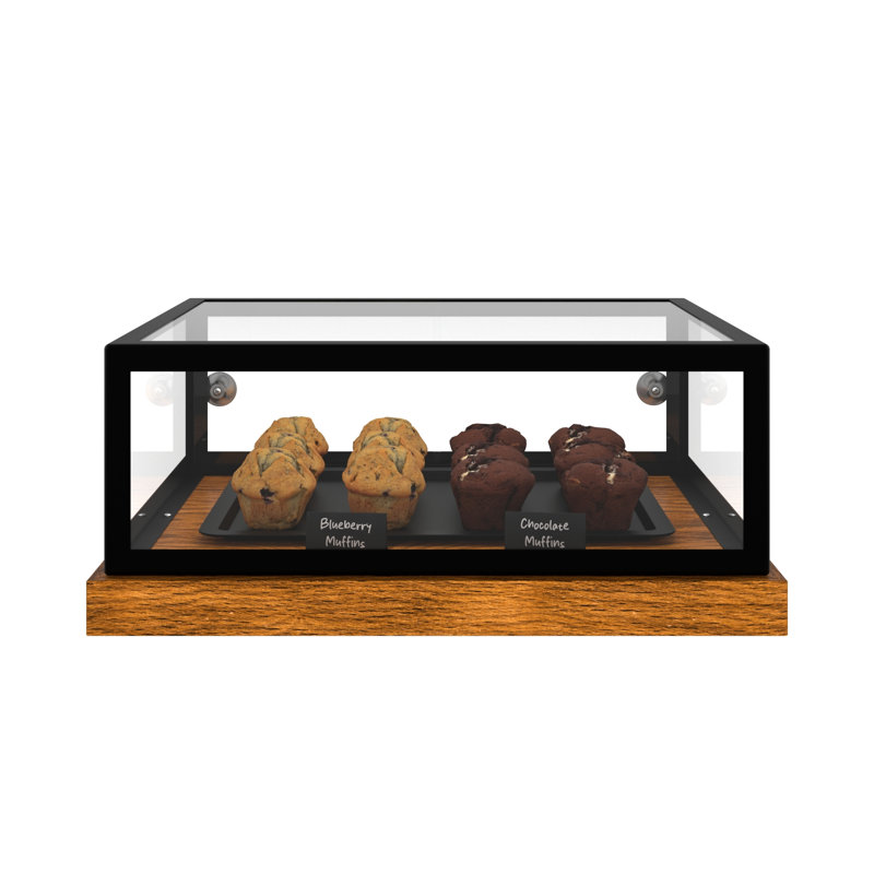 20 in. Wooden and Glass Muffin /  Cake Display Case