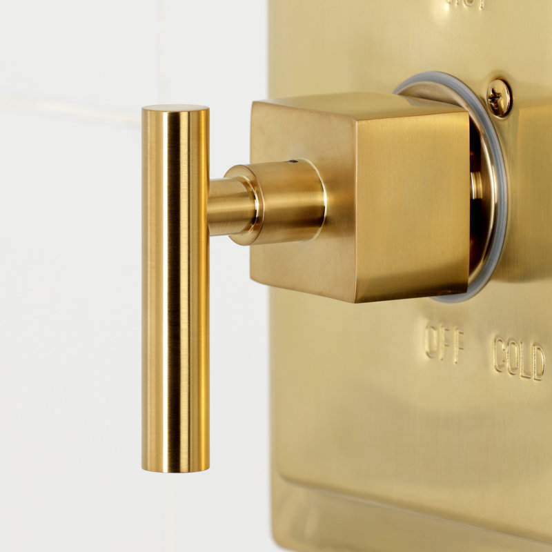 Robinet de douche à pression équilibrée à poignée simple Kingston Brass Claremont, Laiton brossé