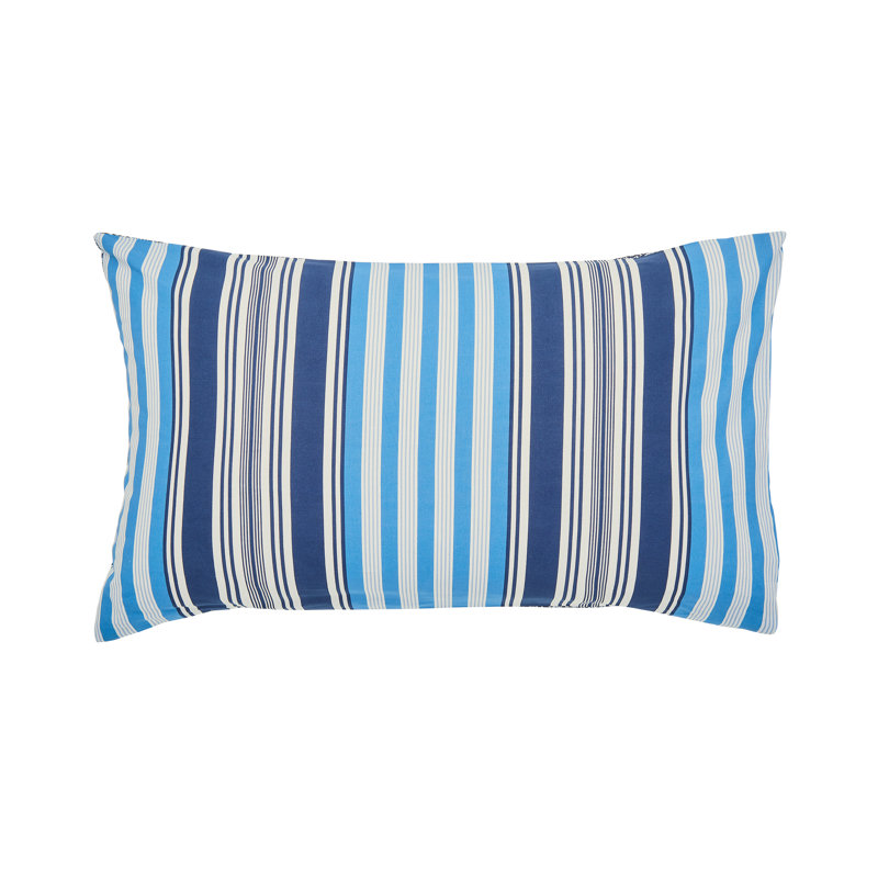 Beach House Stripe Cotton Duvet Cover Set, Blue, Super King Duvet Cover + 2 Pillowcases