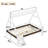Full House Full Platform Bed with Stairs, Solid Wood Kids Bed Frame, Low Profile Childlike House Bed, White-1140886742-1140886743