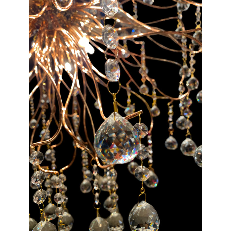 Lustre sphérique spoutnik à 15 lumières Brence, Or