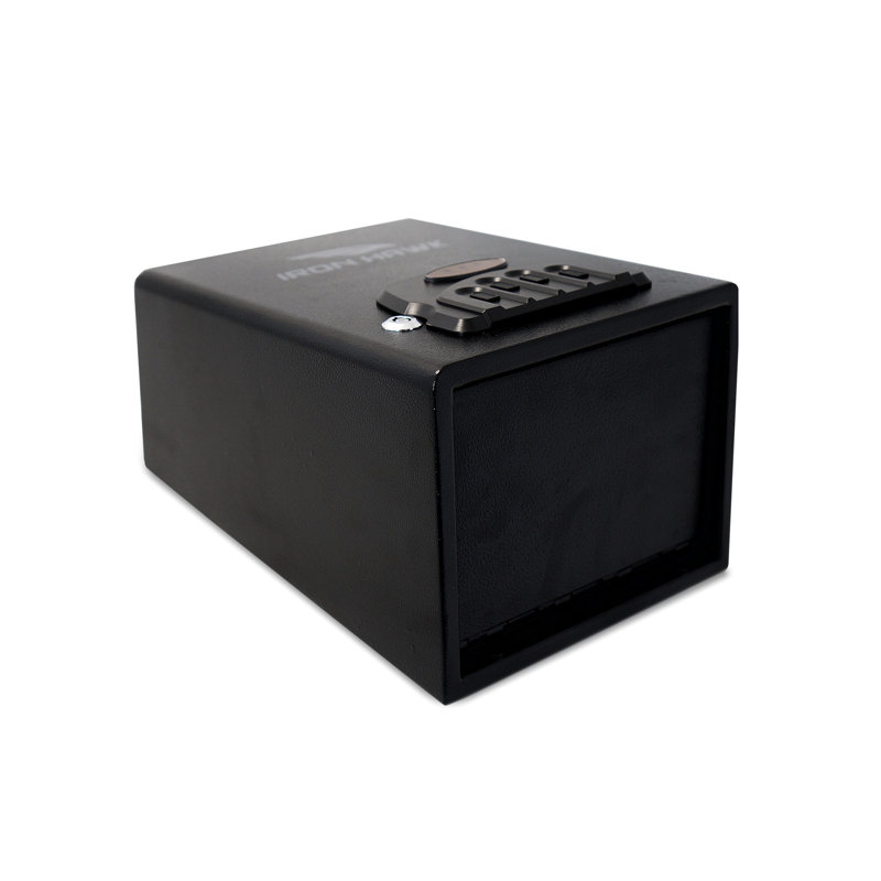 Grand coffre-fort en acier noir mat pour accès rapide - 8,99 po Largeur, poids de 8,59 lb, hauteur de 7,28 po, profondeur de 11,44 po avec profondeur facile,