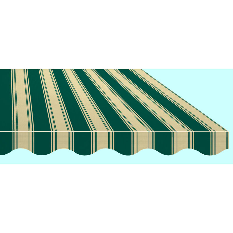 SunSetter Manual Woven Acrylic Retractable Standard Patio Awning, 8" H x 144" W x 122" D, River Rock