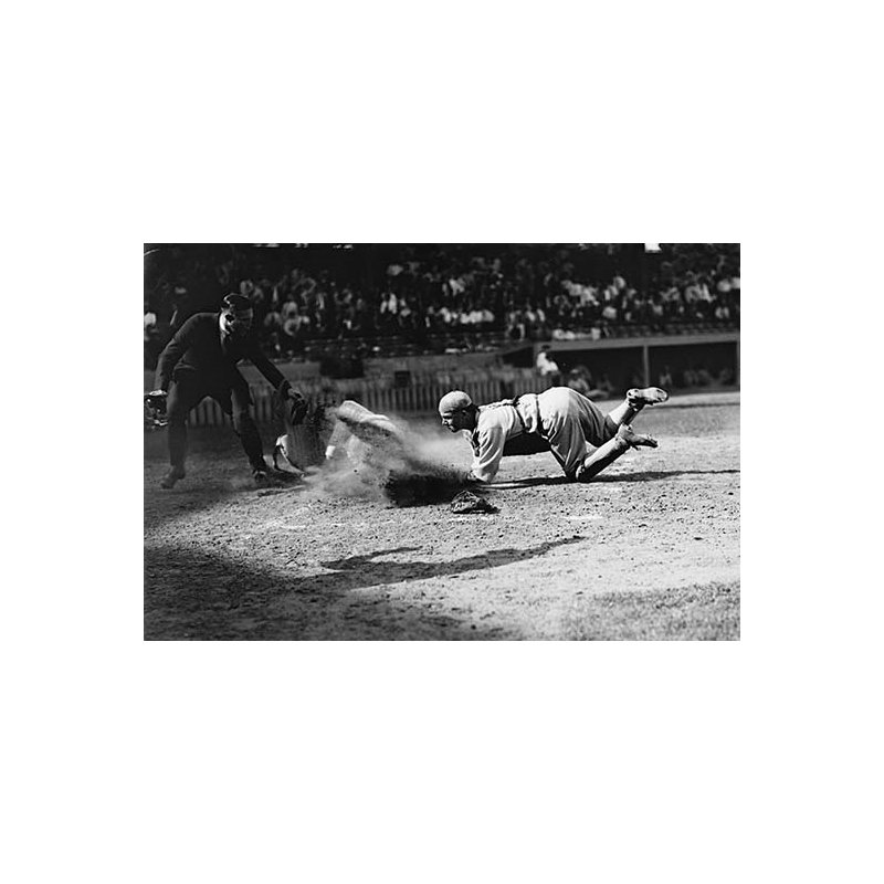 " Safe At Home Plate ", 24" H x 36" W