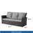 67.7" All-Weather Wicker 3-Seat Patio Sofa With Thick Gray Cushions & Black Frame-56704429