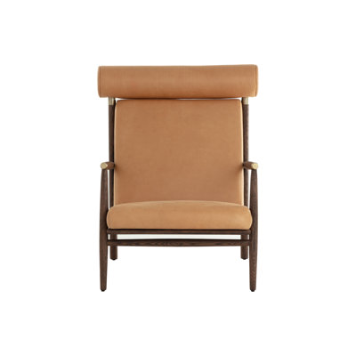 Fauteuil rembourré - brun
