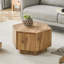 Table basse hexagonale en MDF avec tiroirs