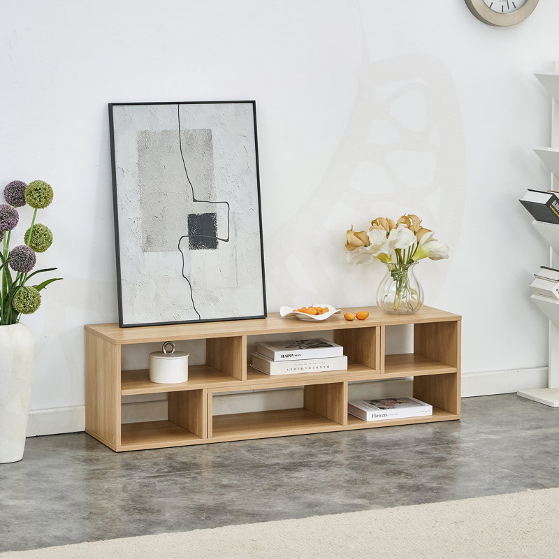Followill 47.2‘’W TV Stand  2 Pieces Cube TV Stand, Burly Wood