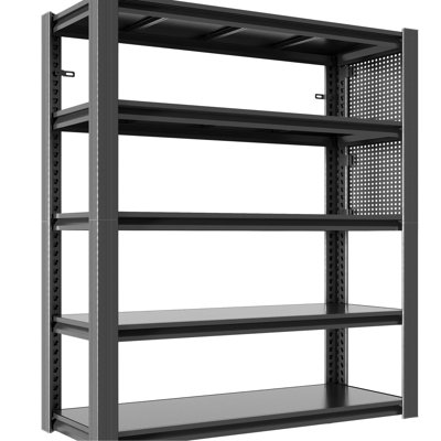 Adjustable 5 Shelving With Integrated And 72"h, Perfect For Workshop Kitchen Pantry & Tool Storage, 2000 Lbs Total Ideal Office 400 Per Shelf