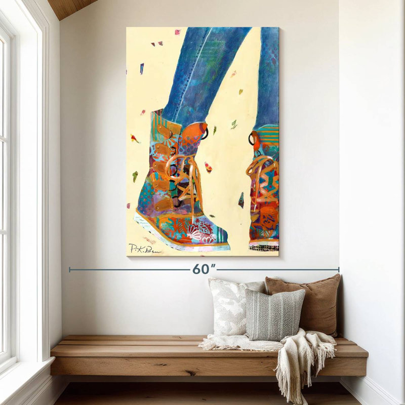 Hiking Boots, 51" H x 34" W