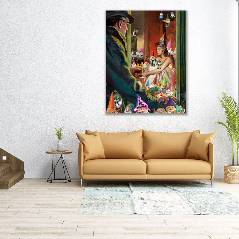 Gnome Alone - Canvas Print Wall Art, 20" H x 16" W