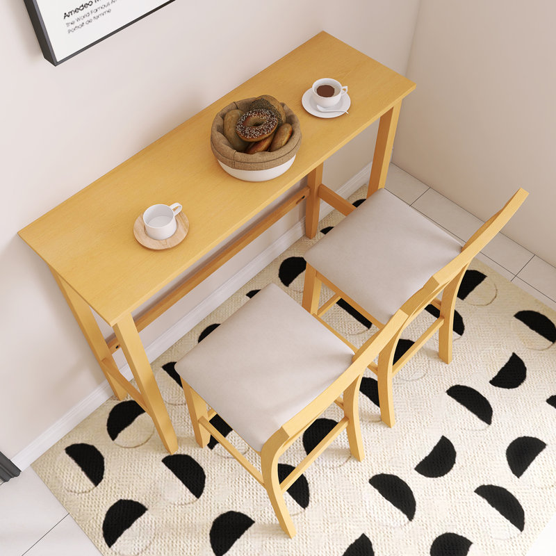Ensemble de table de salle à manger 47 pièces 3 pièces 47,5 "avec 2 chaises, Naturel