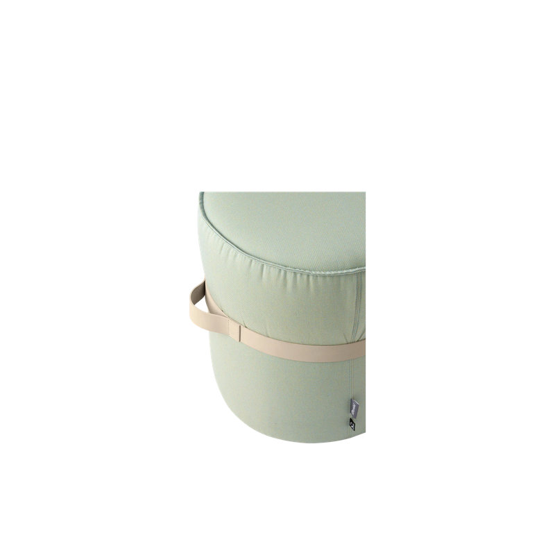 Pof Upholstered Pouf Ottoman, Thyme Green