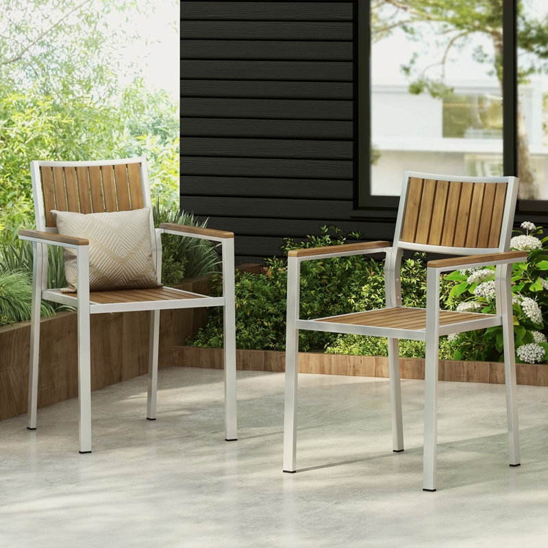 Chaises en bois de corail Cape avec ensemble repas (ensemble de 2)