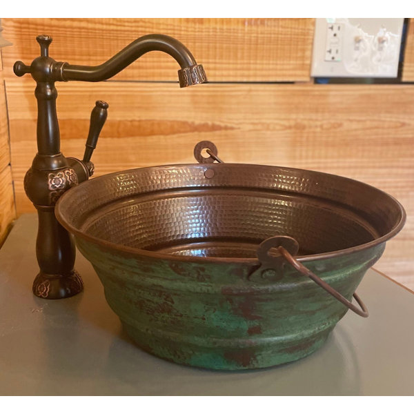 https://assets.wfcdn.com/im/89578317/resize-h600-w600%5Ecompr-r85/2542/254205516/15%22+Round+Copper+Vessel+Bath+Sink+Bucket+Style+with+Distressed+Green+Exterior%2C+Drain+Included.jpg