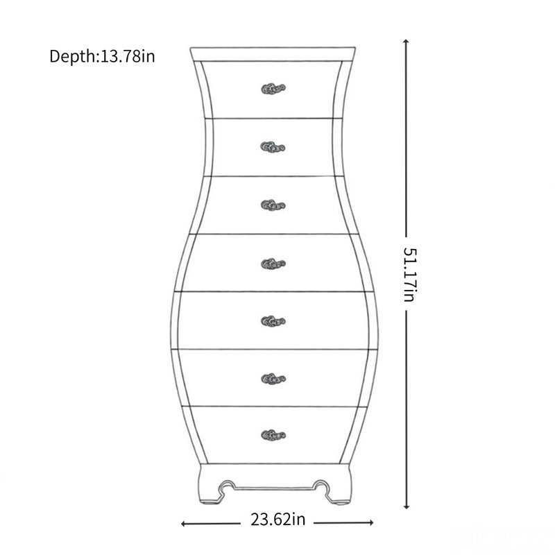 Armoire décorative dorée Simple Design