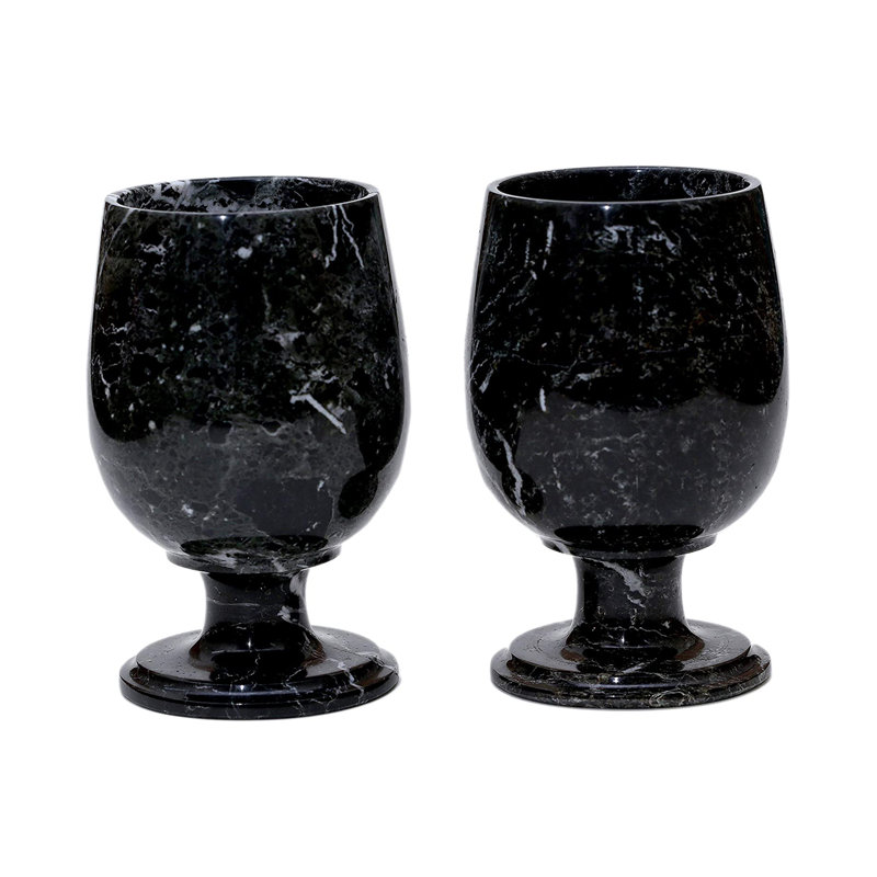 Ensemble de 2 verres à vin Daaniya, Noir