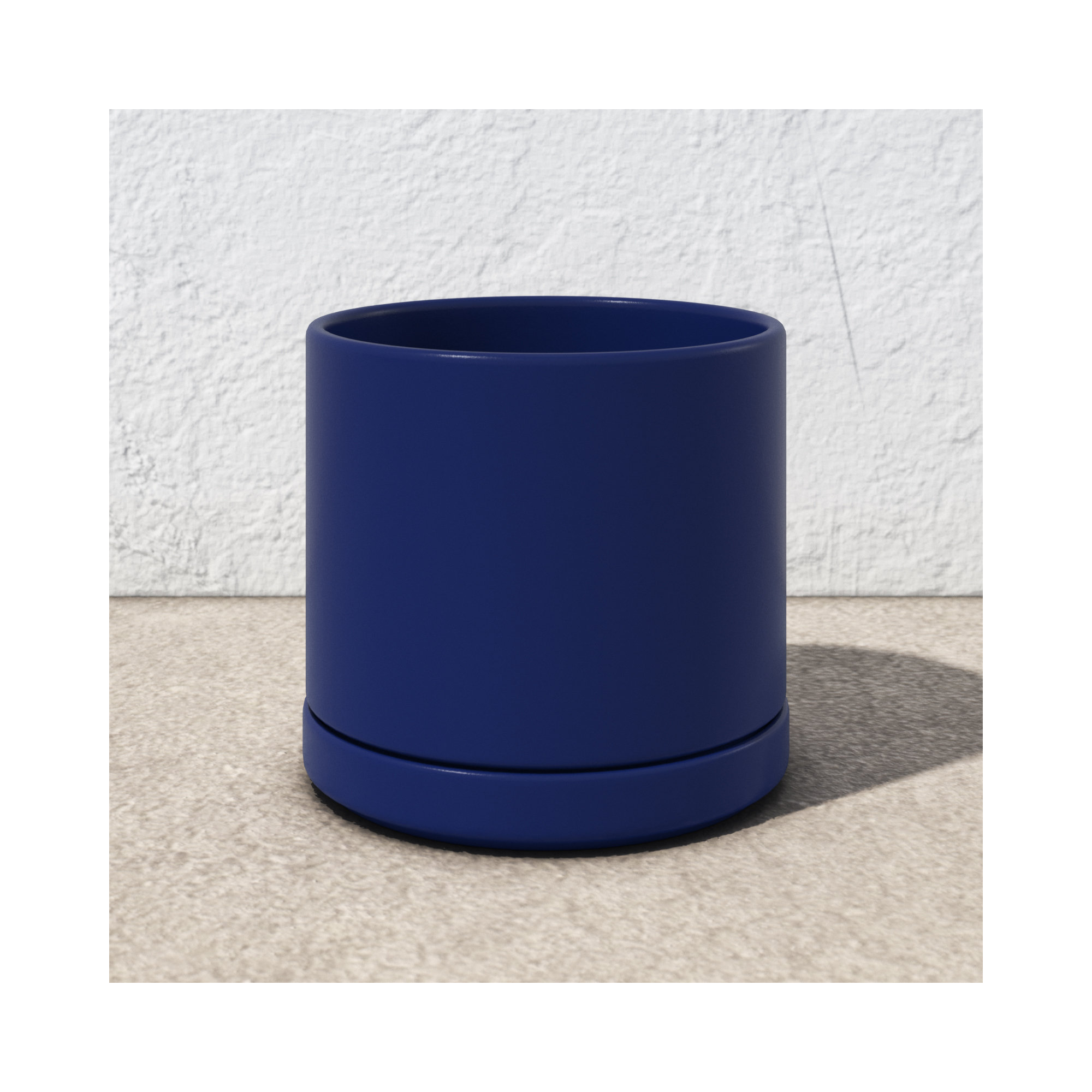 Cheryl Handmade Ceramic Pot Planter, Blue, 9.75" H x 10.5" W x 10.5" D
