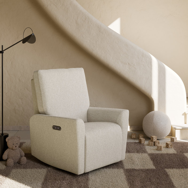Santorini Deluxe Power Recliner Swivel Glider, Dune Basketweave
