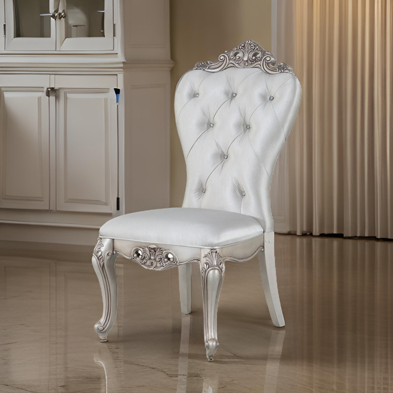 Chaise d'appoint rembourrée en crème et ivoire doré Mitcheldean (ensemble de 2)
