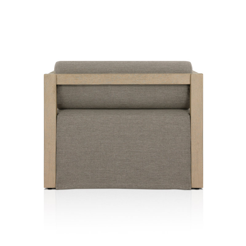 Verley Teak and Gray Outdoor Lounge Chair with Cushion