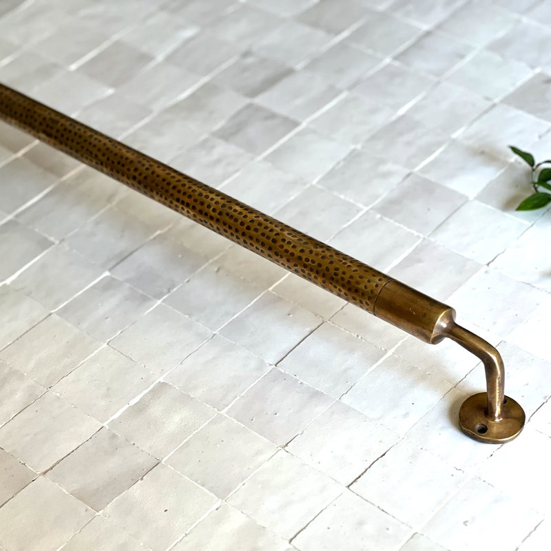 Porte-serviettes de salle de bain mural en laiton non martelé 20 po, Bronze frotté à l'huile