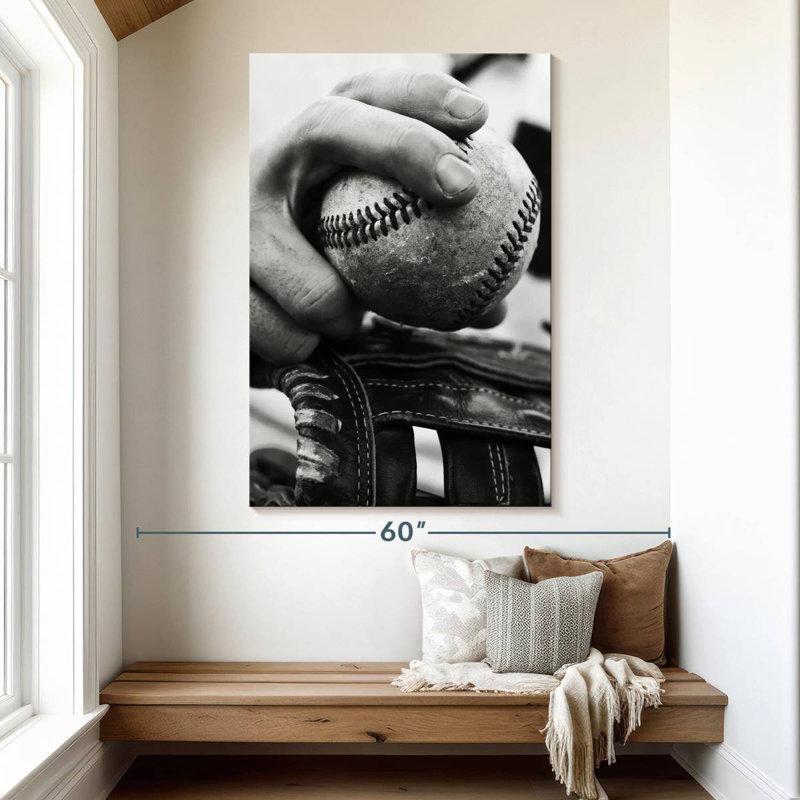 Pichet de baseball Sireci BW, H 51 po x l 34 po