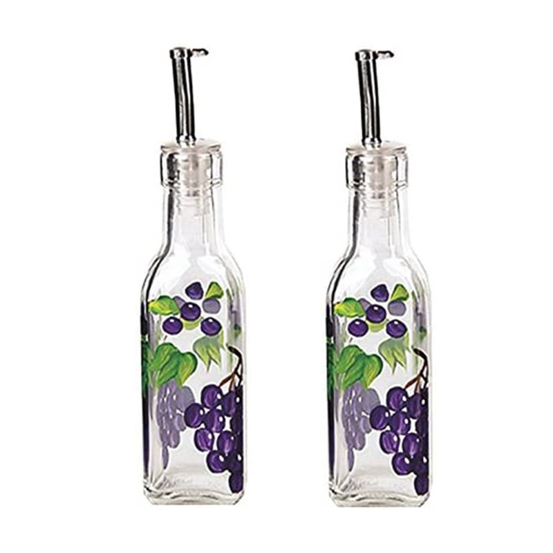 Glass Oil & Vinegar Cruet Set