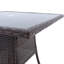 Newson Rectangular Glass Iron Outdoor with Umbrella Hole Dining Table - 80 cm W 80 cm D-270328074