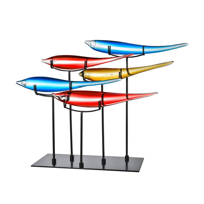 Figurine Faunce, Bleu / Rouge / Or