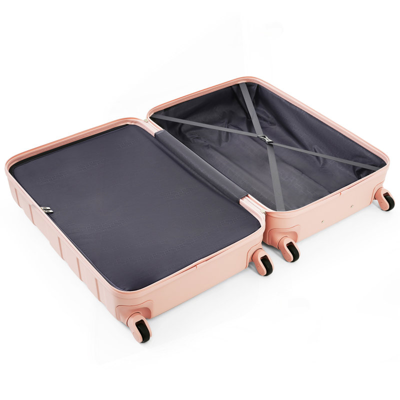Ensembles de bagages Nouveau modèle ABS Hardshell 3 pièces Ensemble de valises rigides et durables Valise à roulettes avec serrure TSA 20 "24" 28 "