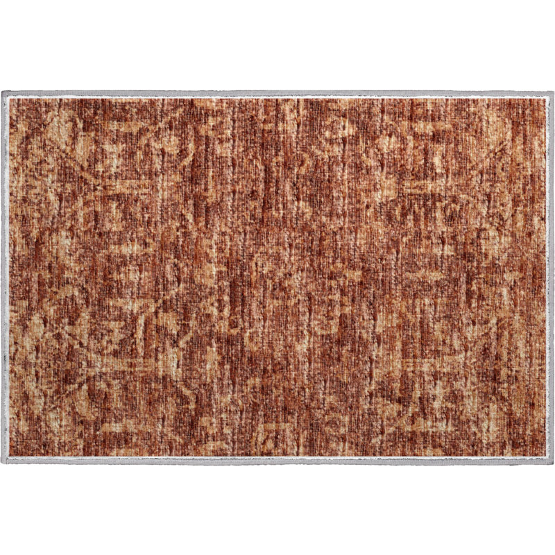 Premium Machine Washable Mayfield AMF40 Oriental Rug, 1'8" x 2'6", Clay