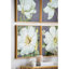 4 White And Gold Botanical Wall Art, 20” X 20”, Home Decorative Pieces, Microfiber Material, Hallway Decor , Neutral Colorway For Various Rooms